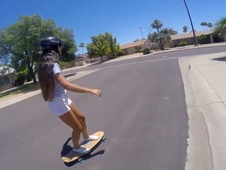 Tatum skateboarding