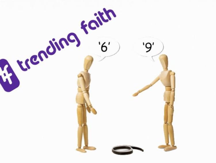 Two figures disagreeing