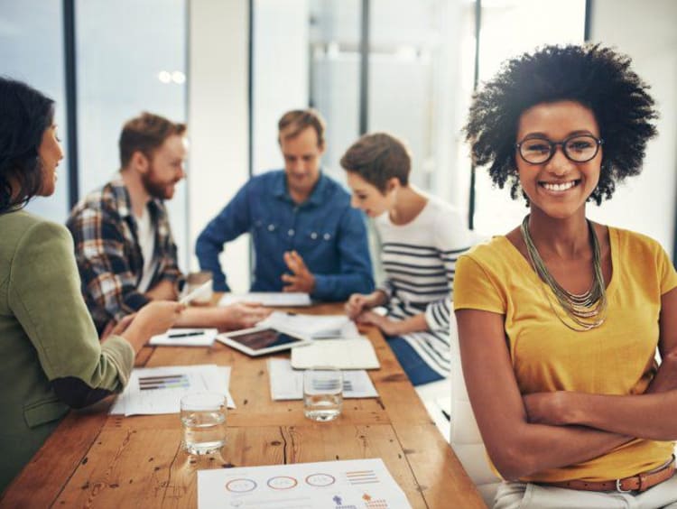 Woman in a meeting
