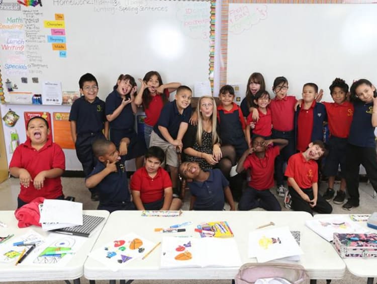 students together in the classroom