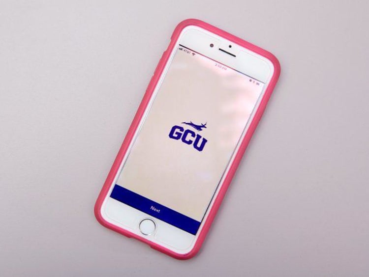 GCU app on iphone