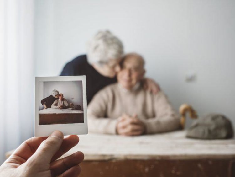a photo of an older couple