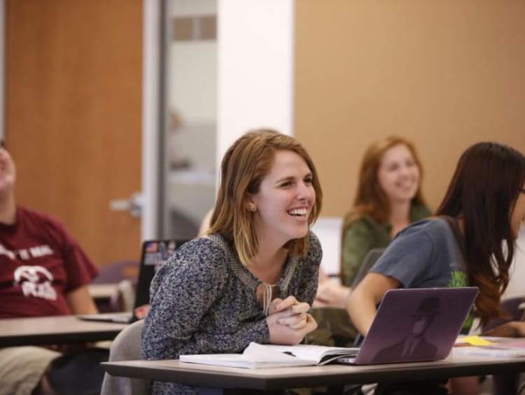 student in marketing class