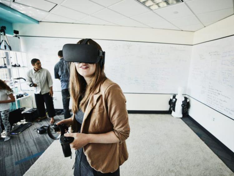 Woman with VR
