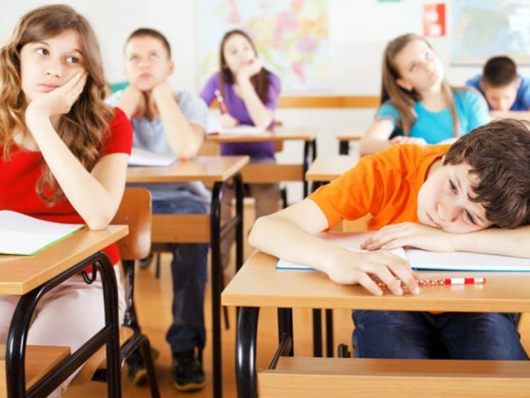 bored students in class