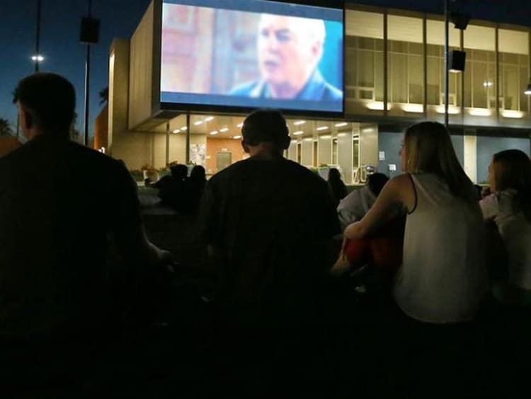 Night at the movies outside the arena