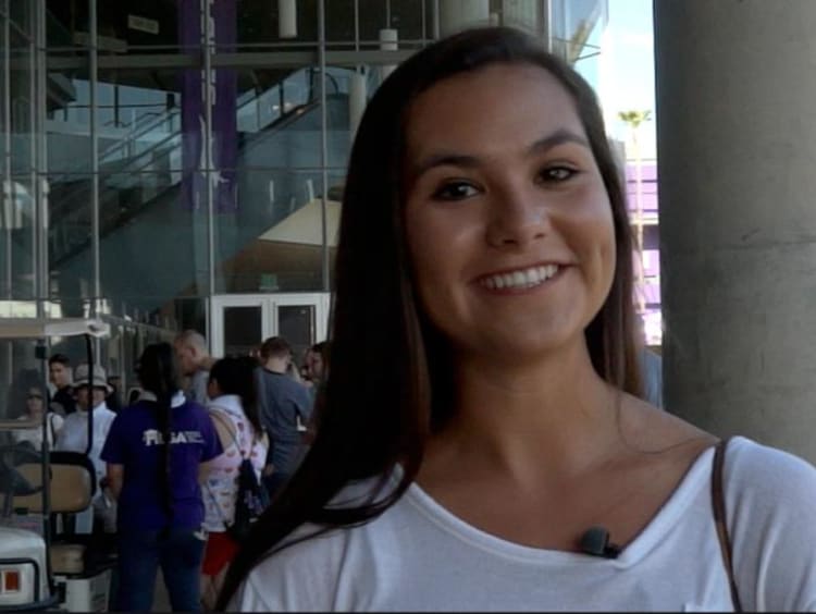 student smiling