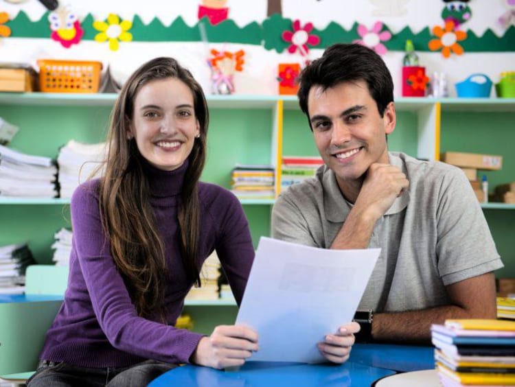 parents of a student in a classroom
