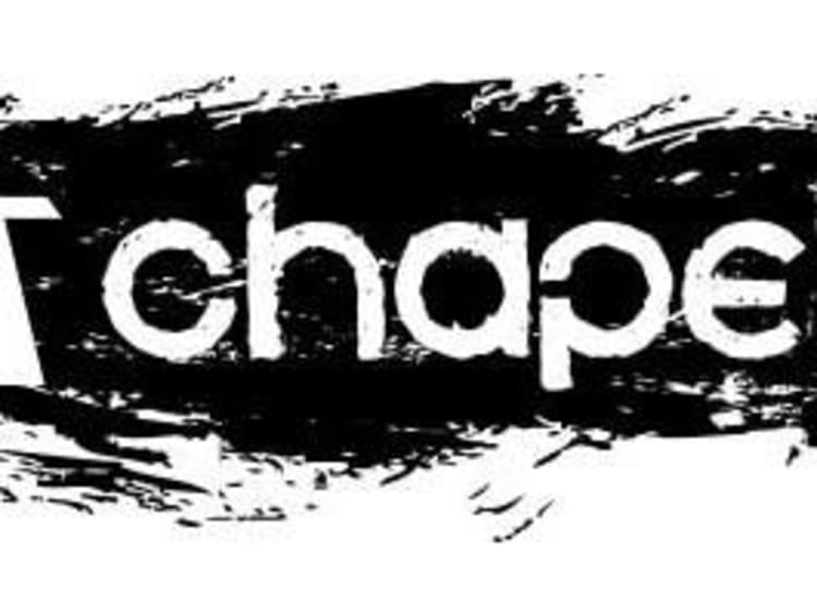 Black and white Chapel logo with cross