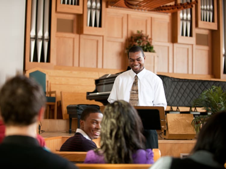Man embracing his identity in Christ