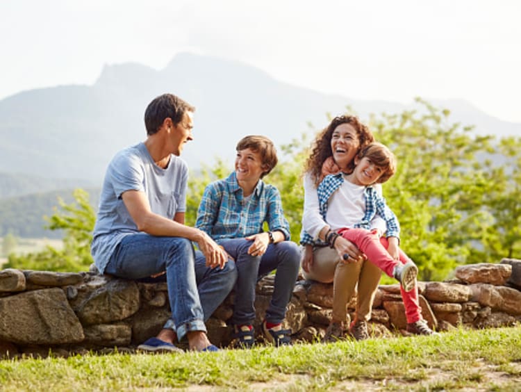 family finding beauty together