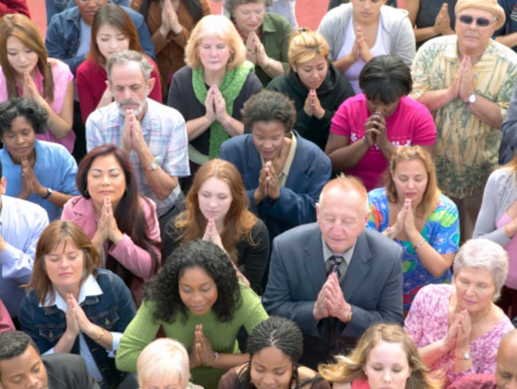 God's family praying to God