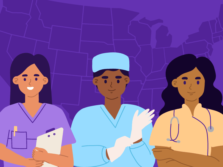 Title image for an analysis of nursing jobs across the U.S.
