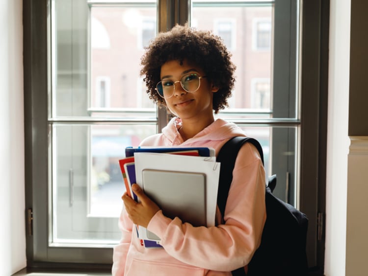 College student studying business