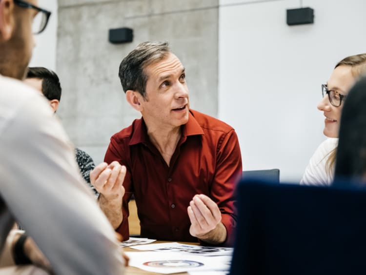 Manager using a Conscious Leadership-style approach to meeting
