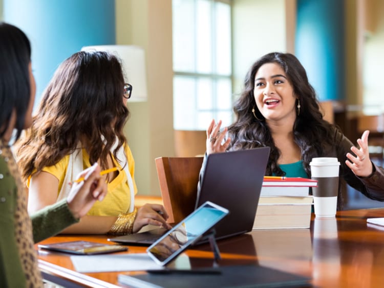 College students networking