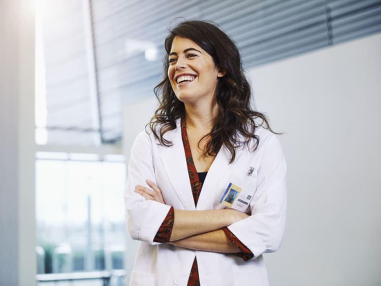 female psychology graduate working in medical field