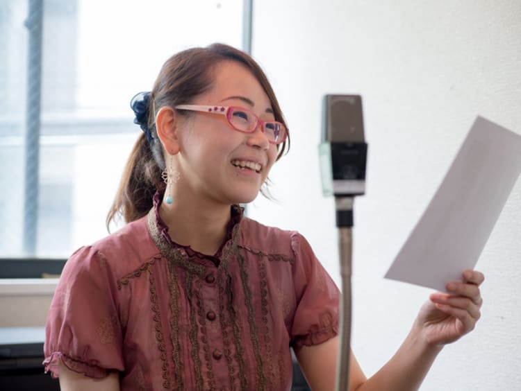 voice actress in the studio