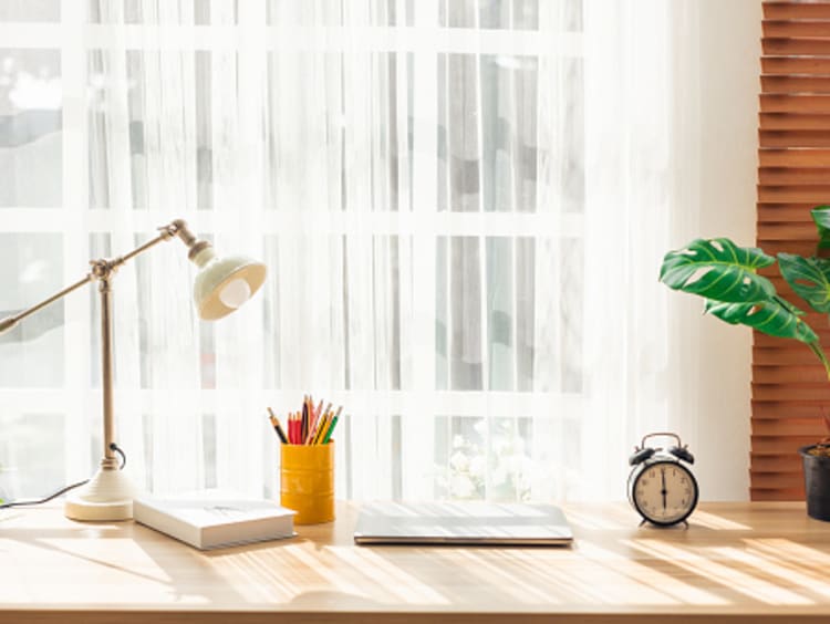 An educator's organized desk 