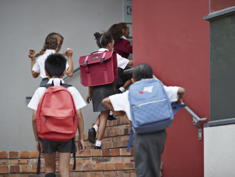 kids excited to go to school