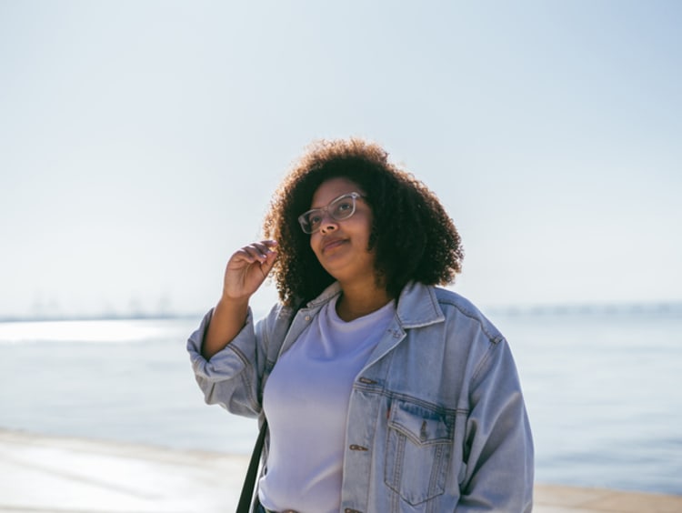 woman contemplating God's will