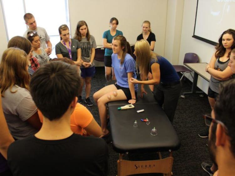 GCU cupping therapy session