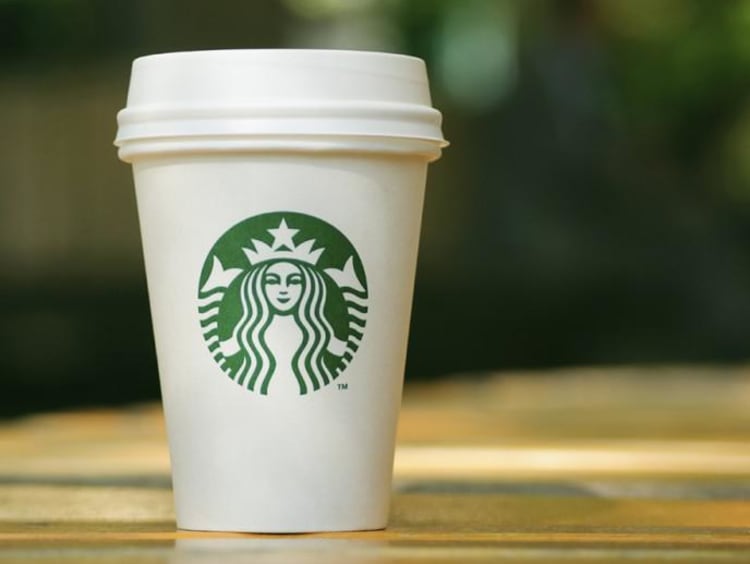 A Starbucks coffee cup