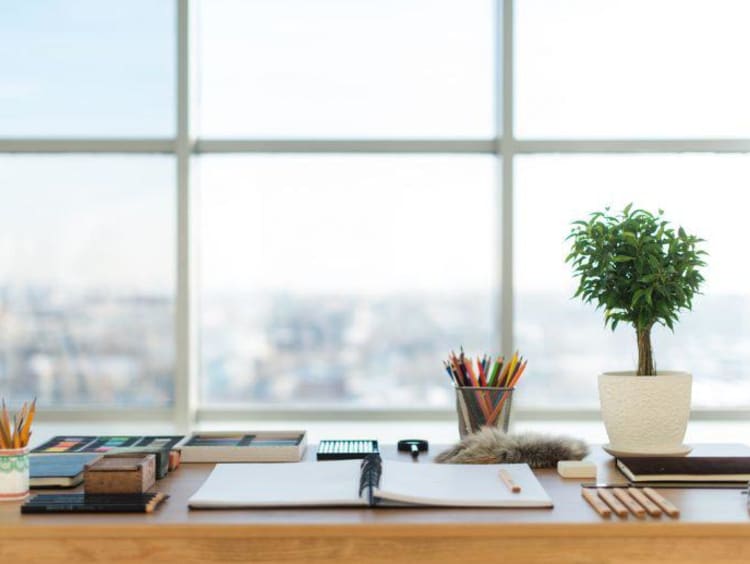 an organized desk