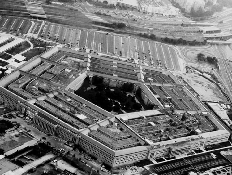 An aerial view of the Pentagon