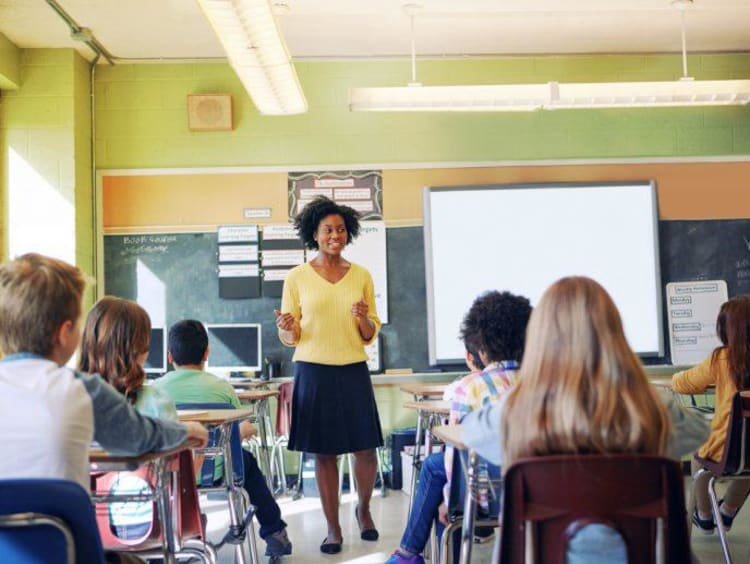 Teacher in classroom 