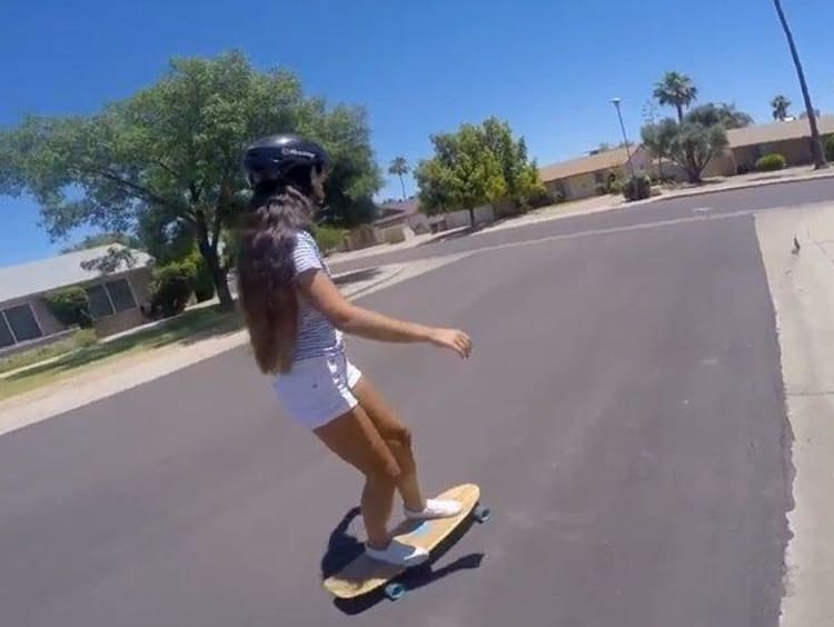 Tatum skateboarding