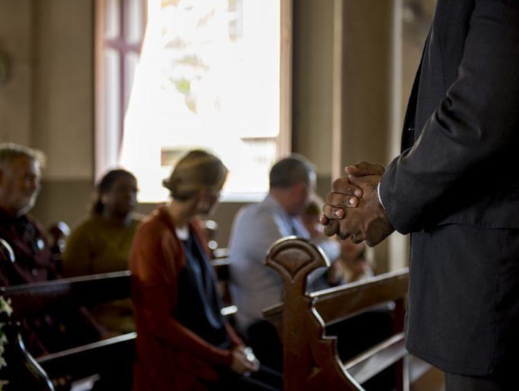 people sitting in church