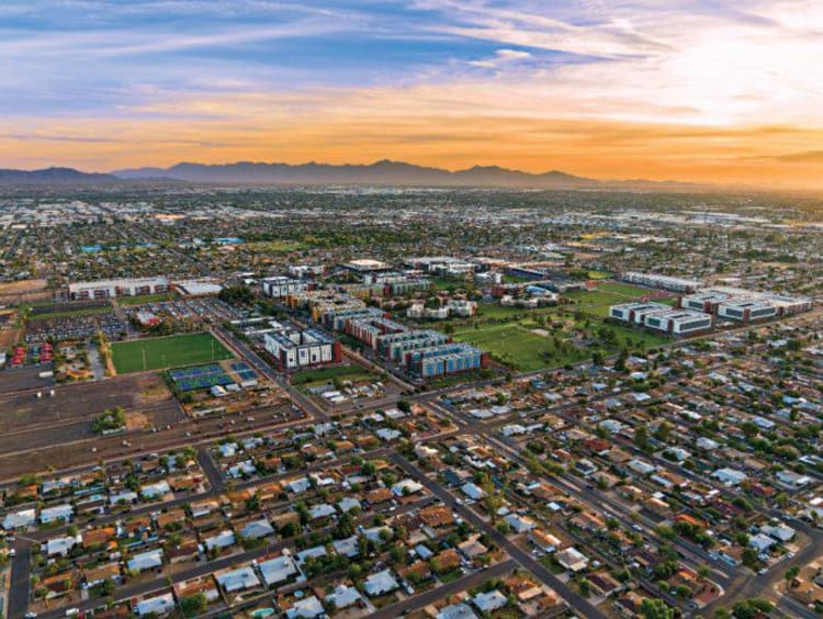 Grand Canyon University's campus from above