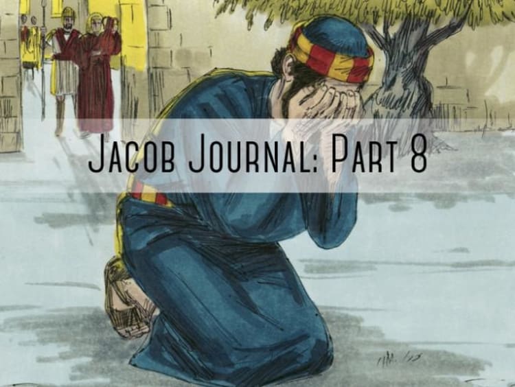 person with head in hands "jacob journal part 8" pasted over it