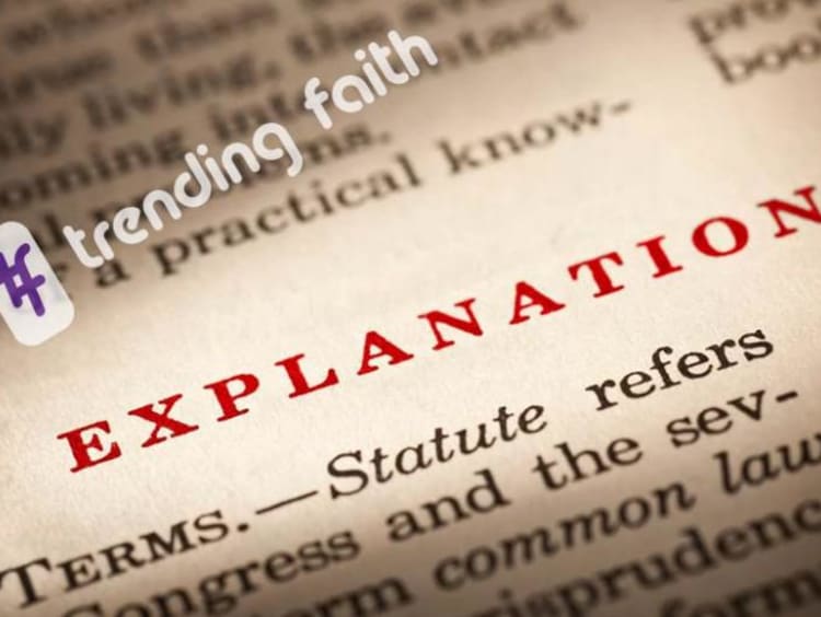 "explanation" in red on a piece of paper