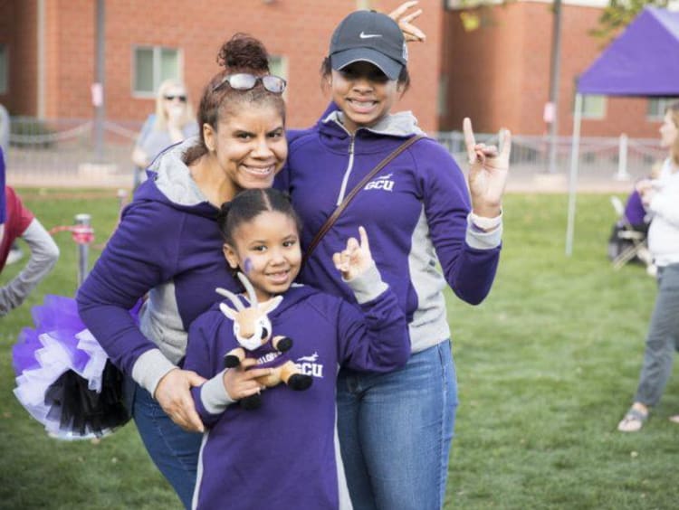 A GCU family enjoying campus