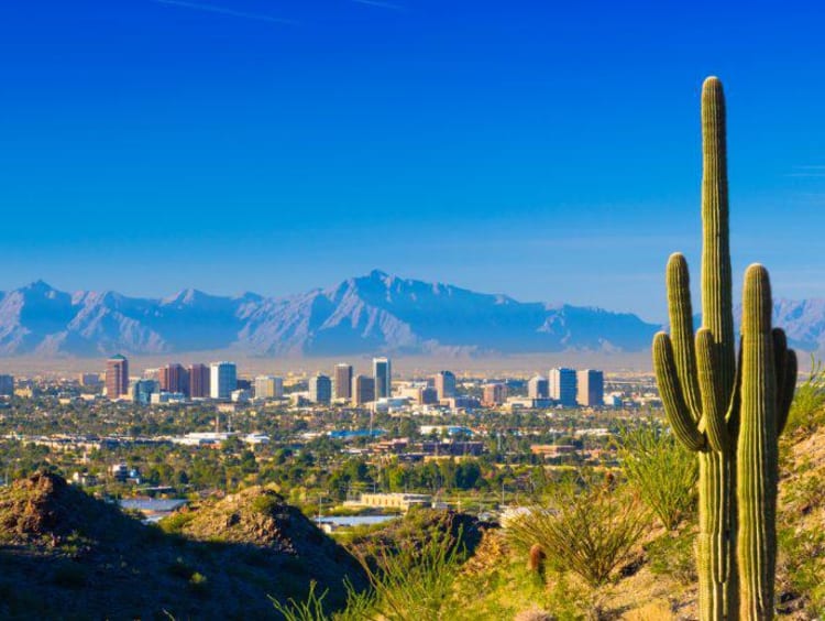 View of the city of Phoenix