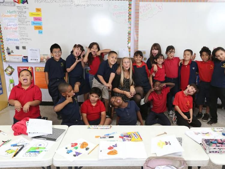 students together in the classroom