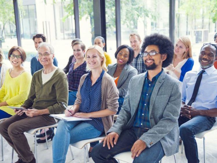 A group of students studying theology