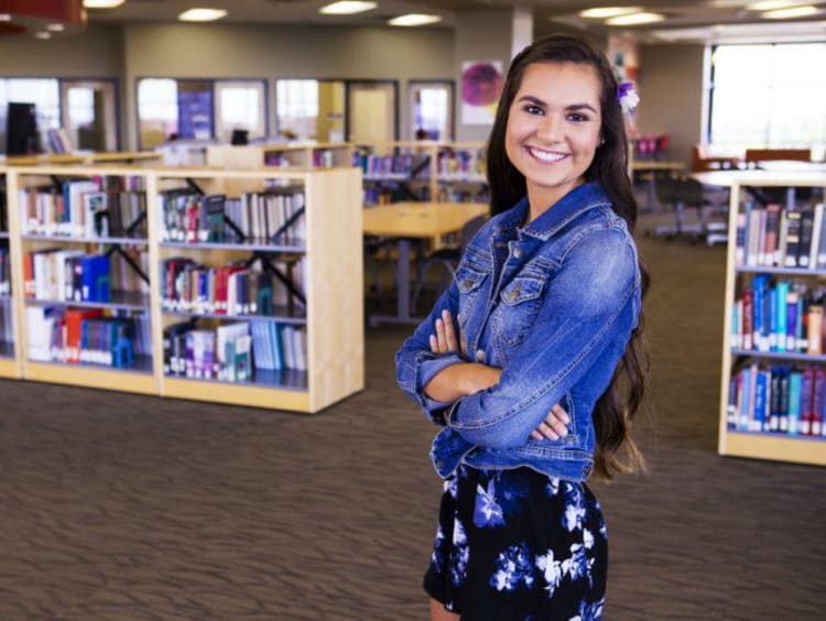 Tatum in the GCU library