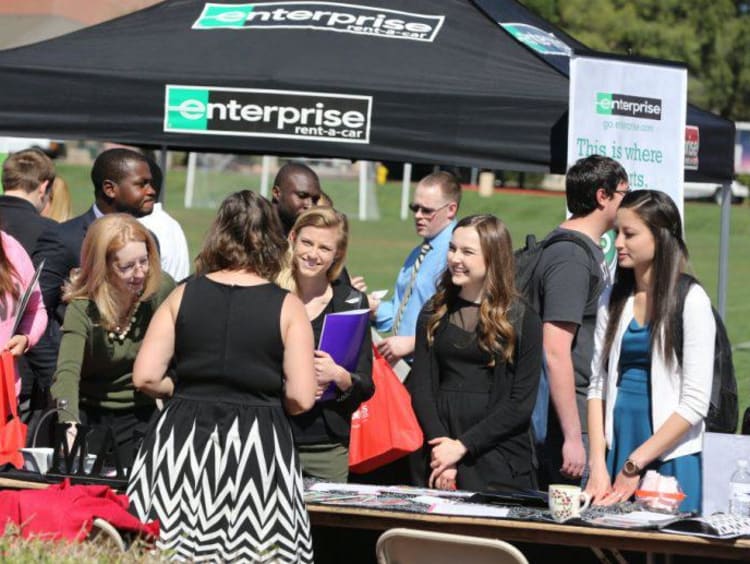 a group of students at GCU