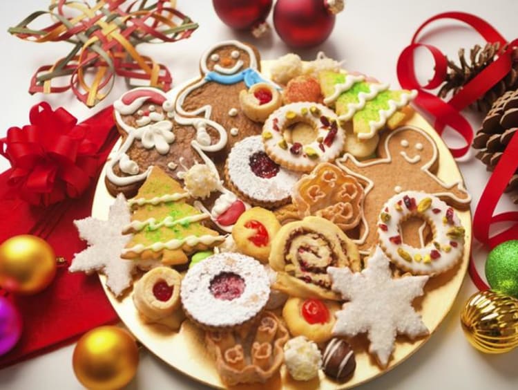 holiday cookies on a plate