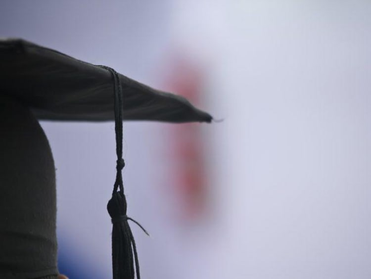 graduation cap shadow