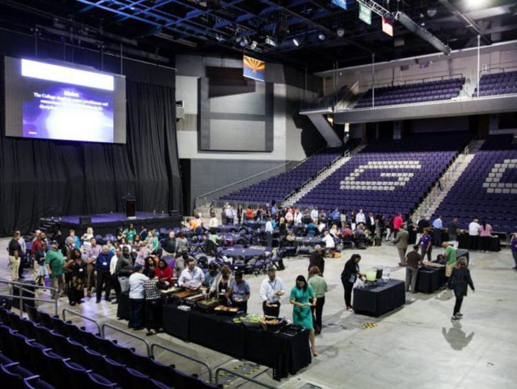 Doctoral residency group has lunch inside GCU arena