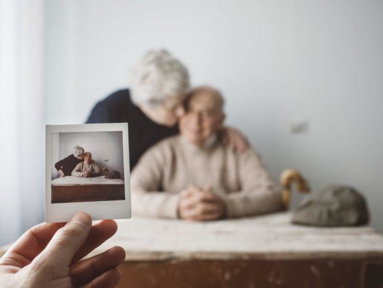 a photo of an older couple