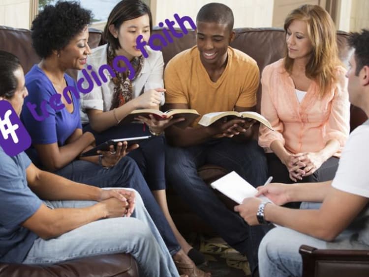 students in a bible study