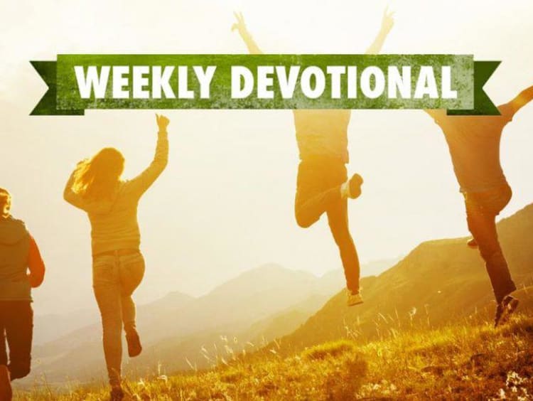 Weekly Devotional: People jumping on a hill