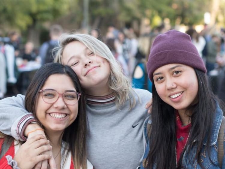 friends posing together