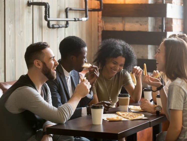 Group of young adults chatting