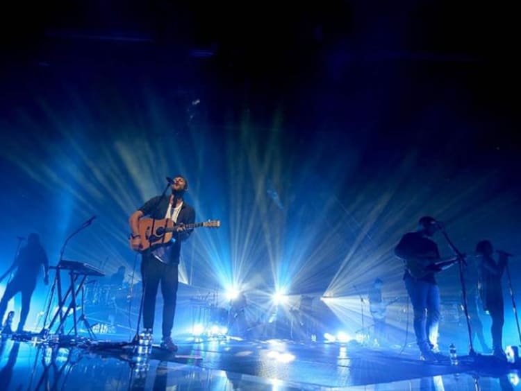 worship leader on a stage